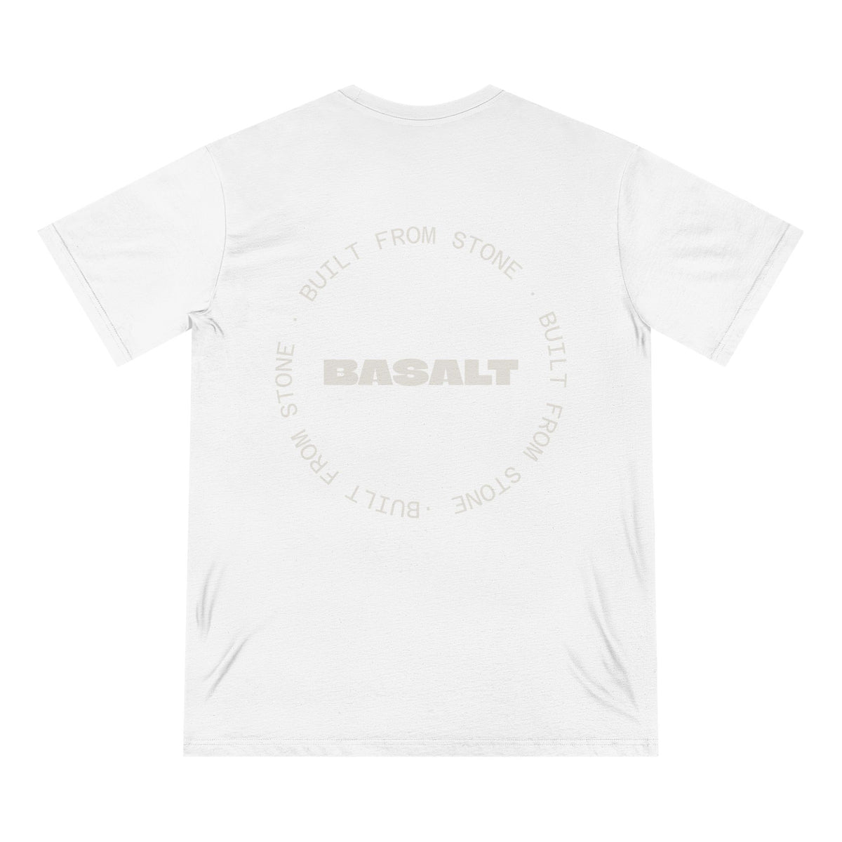 Basalt Unisex Organic Cotton Tee Black White Minimalist Regular Fit T-Shirt